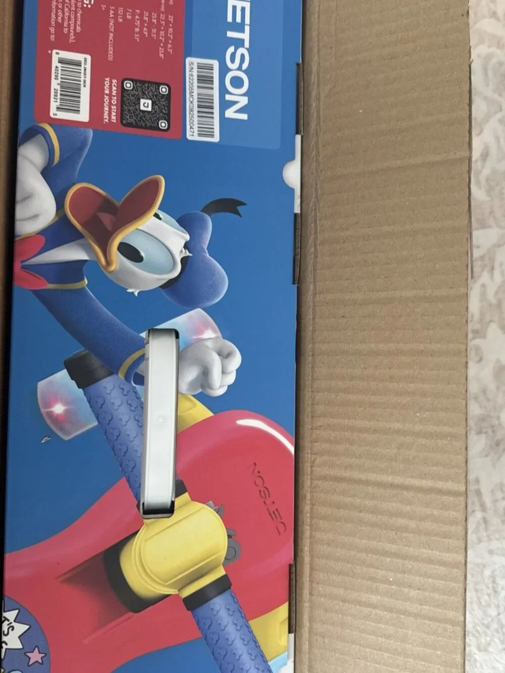 Scooter Kick 3 Wheel LED Lights Height Adjustable Foldable Jetson Mickey Kids